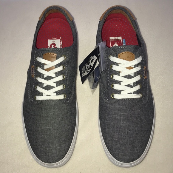 vans chima pro cord chambray skate shoes